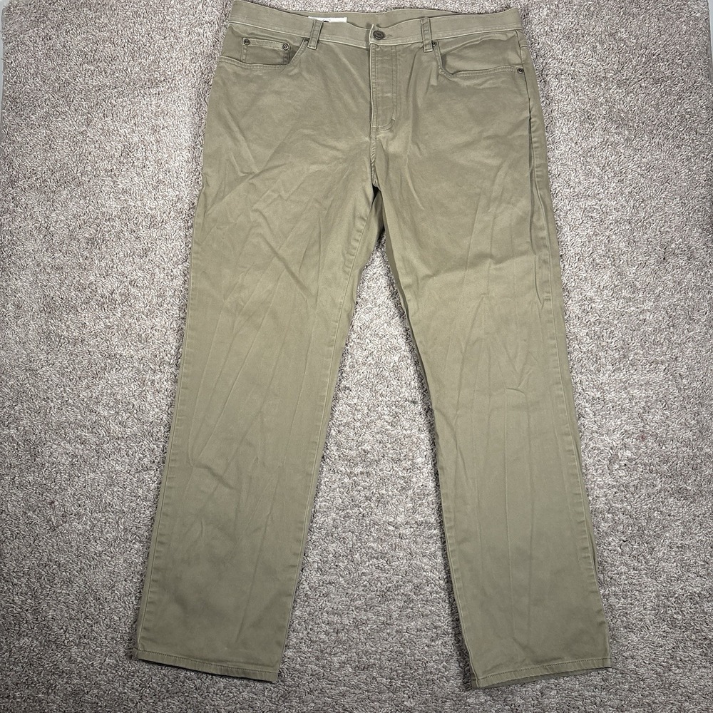 Onward Reserve Pants Mens 38x29 Olive Green Straight Stretch Casual Chino